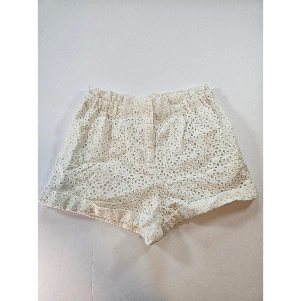Kimchi Blue Eyelet Lace Shorts Women Size M White Boho